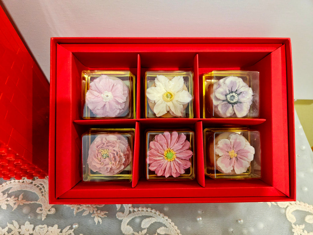 Shortcake à l'ananas et aux fleurs