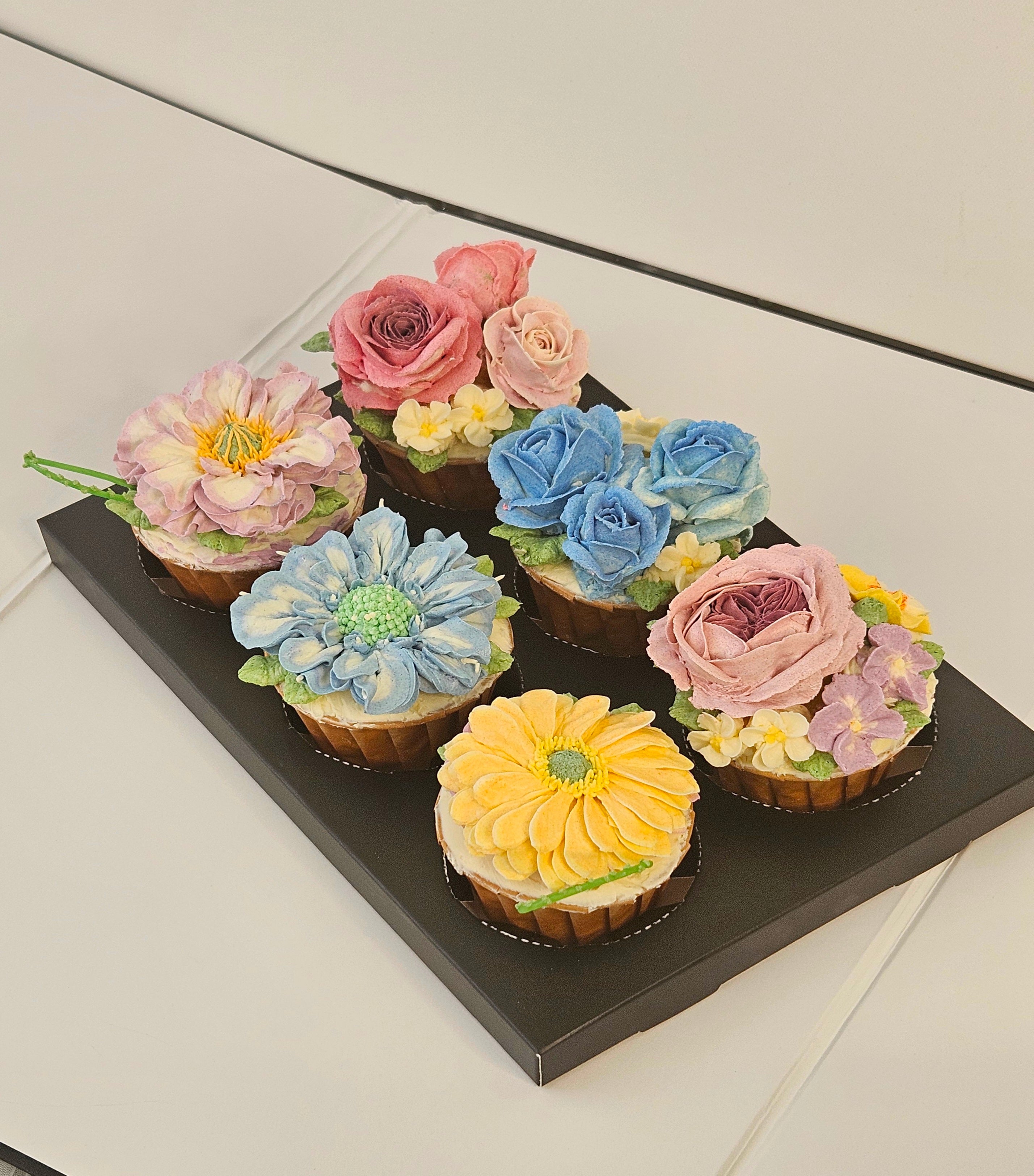 Cupcakes aux fleurs