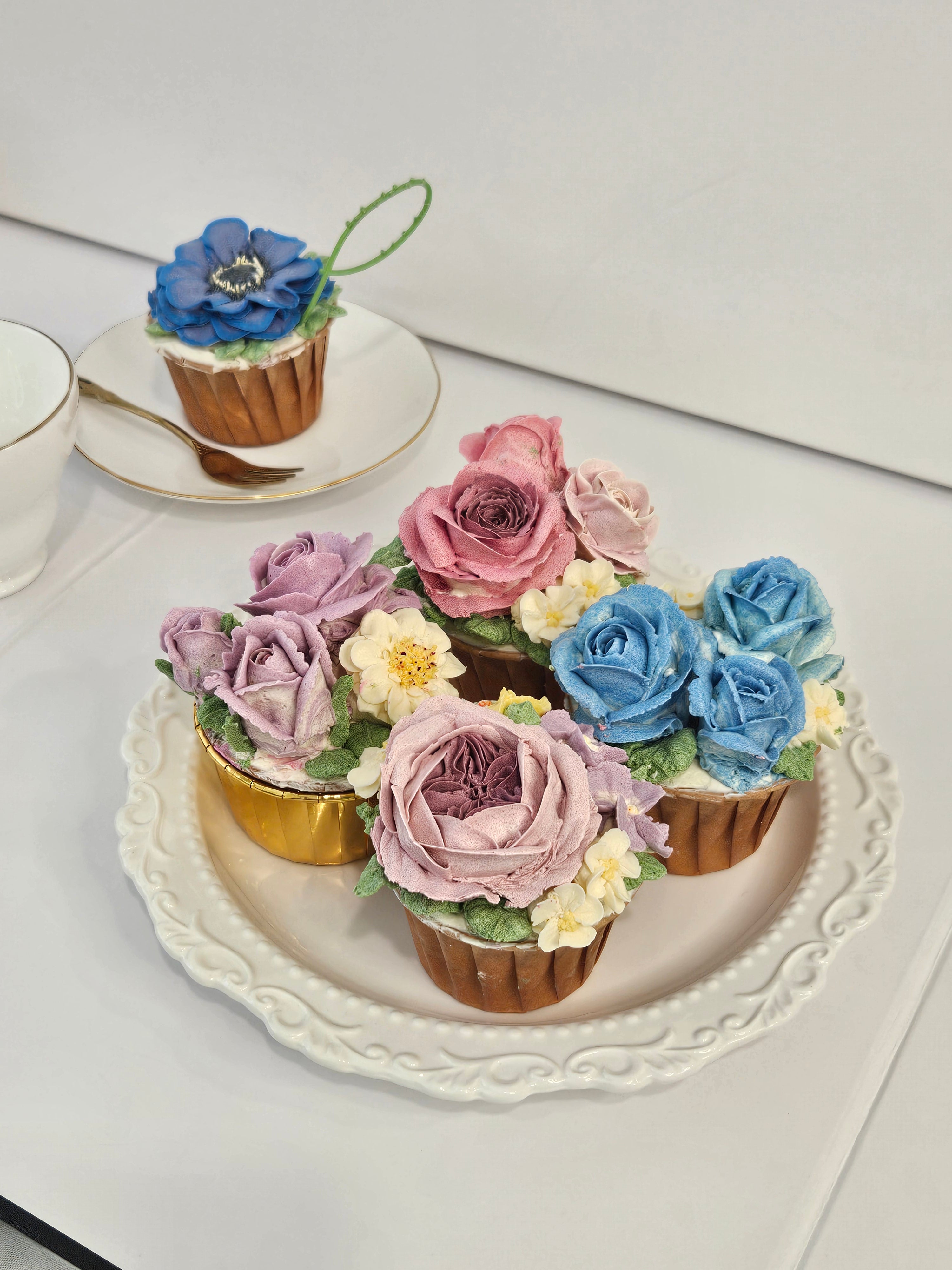 Cupcakes aux fleurs